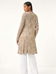 Roman Natural Pointelle Longline Cardigan - Image 2 of 5