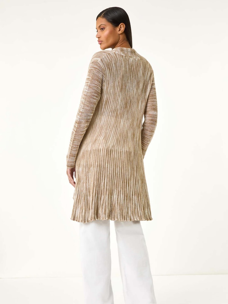Roman Natural Pointelle Longline Cardigan - Image 2 of 5