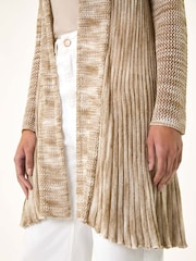 Roman Natural Pointelle Longline Cardigan - Image 3 of 5