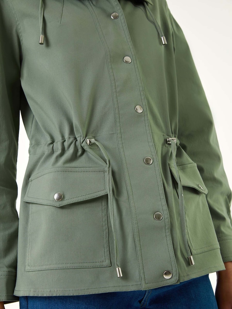 Roman Green Buttoned Safari Jacket - Image 5 of 5