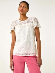 Roman Lace Frill Top - Imagen 1 de 5