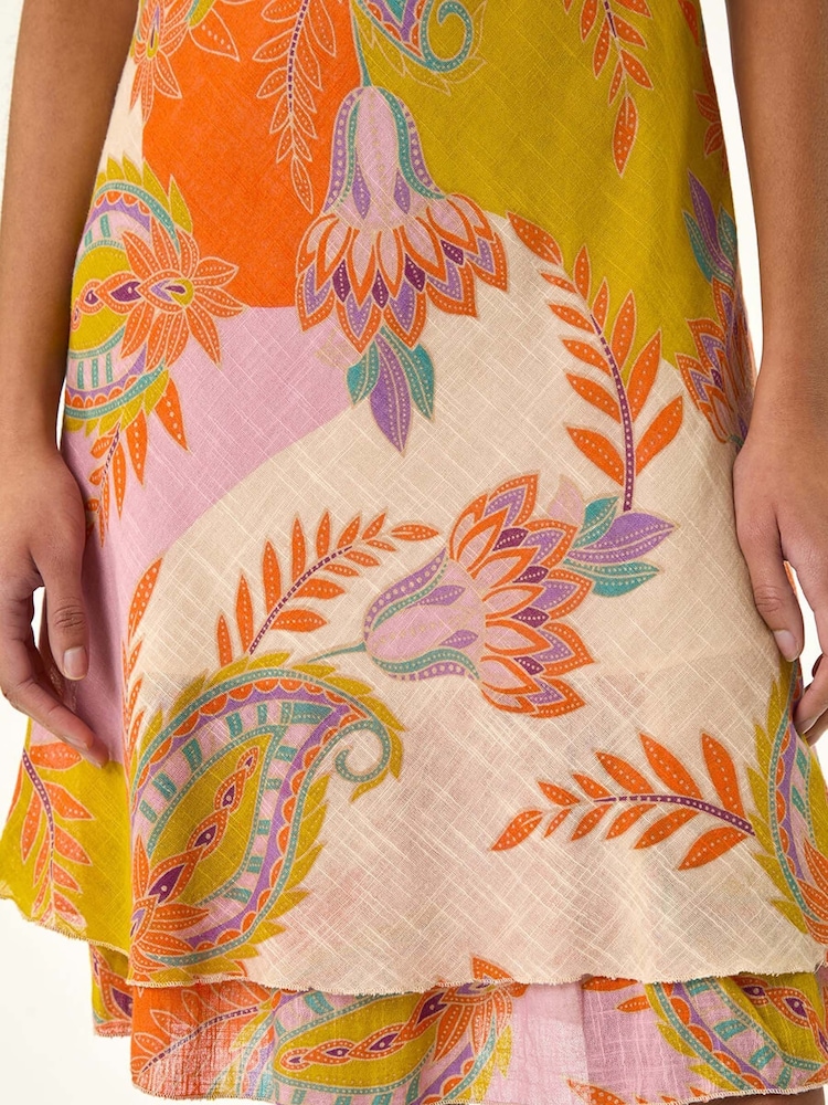 Roman Paisley Double Layer 100% Cotton Dress - Imagen 5 de 5 Roman Paisley Double Layer 100% Cotton Dress - Imagen 5 de 5