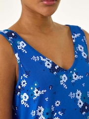 Roman Blue Floral V-Neck Cami Top - Image 4 of 4