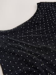 Black Hotfix T-Shirt Midi Dress - Image 8 of 8