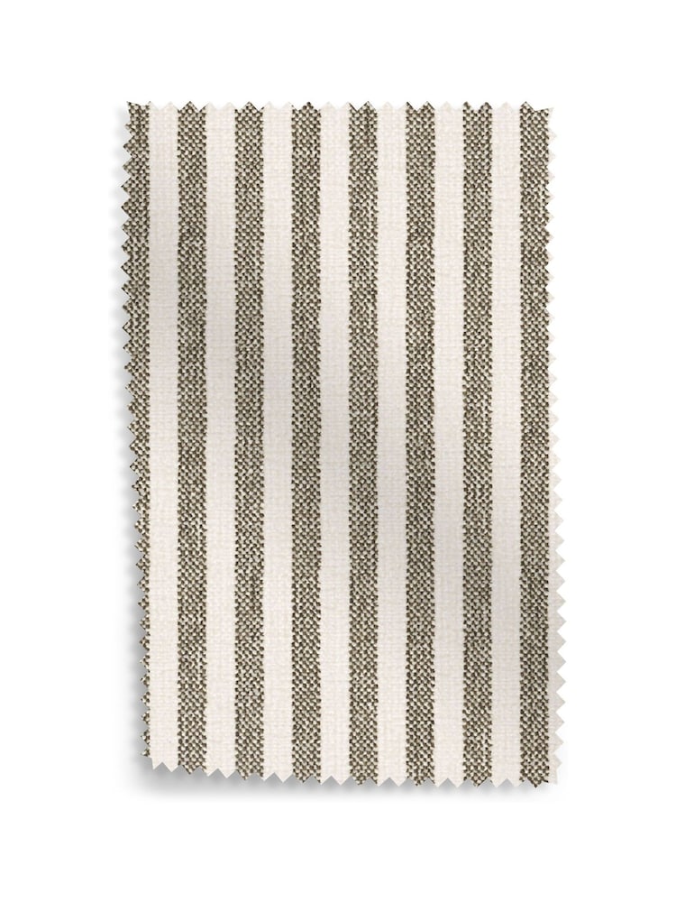 Moss Green Chenille Stripe Upholstery Swatch - Image 1 of 1