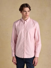 Joules Oxford Pink Long Sleeve Classic Fit Cotton Shirt - Image 1 of 10