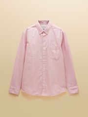 Joules Oxford Pink Long Sleeve Classic Fit Cotton Shirt - Image 10 of 10