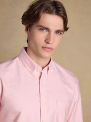 Joules Oxford Pink Long Sleeve Classic Fit Cotton Shirt - Image 6 of 10