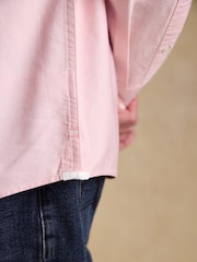Joules Oxford Pink Long Sleeve Classic Fit Cotton Shirt - Image 8 of 10