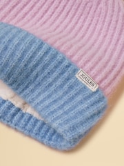 Joules Explorer Lilac Blue Bobble Beanie - Image 3 of 3