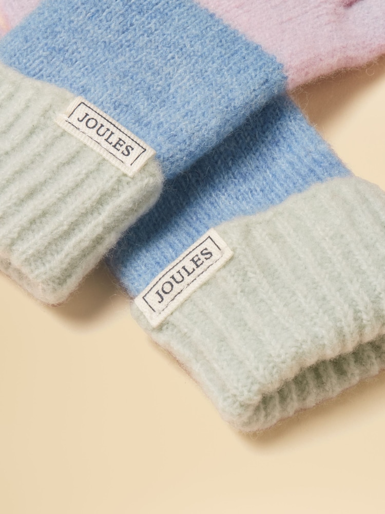Joules Explorer Lilac Blue Gloves - Image 3 of 3 Joules Explorer Lilac Blue Gloves - Image 3 of 3
