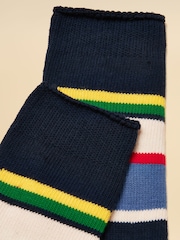 Joules Kids' Wader Navy Multi Welly Sock - Image 2 of 3