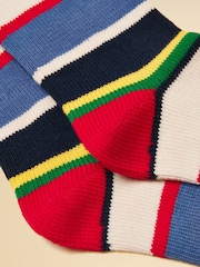 Joules Kids' Wader Navy Multi Welly Sock - Image 3 of 3