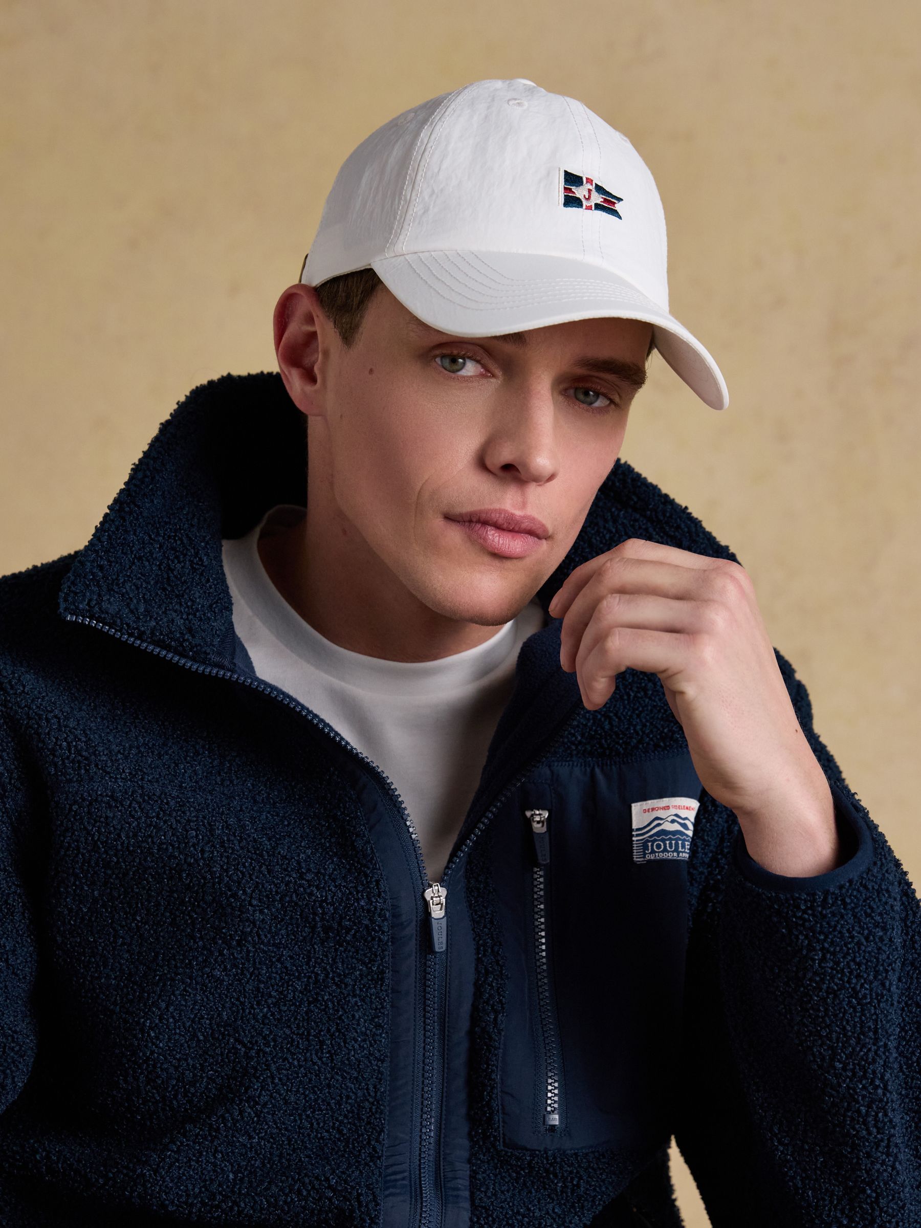 Joules Men's Daley Nylon Baseball Cap White One
