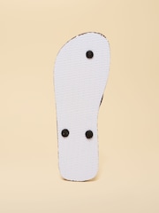 黑色米色 - Joules Sandy Printed Flip Flops - 圖片 4/5