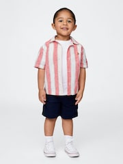 Gap Red Stripe Linen-Cotton Cabana Shirt & Shorts Set (6mths-5yrs) - Image 1 of 3