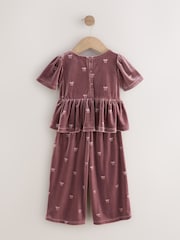 Mink Pink Bow - Velvet Co-ord Set (3mths-8yrs) - صورة 5 من 8