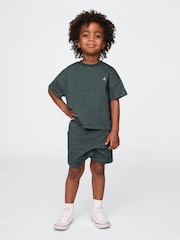Gap Green Brannan Bear Textured T-Shirt & Shorts Outfit Set (6mths-5yrs) - Image 1 of 4