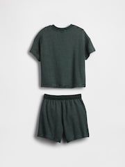 Gap Green Brannan Bear Textured T-Shirt & Shorts Outfit Set (6mths-5yrs) - Image 3 of 4