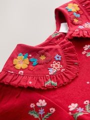 Rot geblümt - Collar Long Sleeve Dress (3mths-8yrs) - Bild 7 von 8