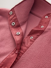 Rosa blush - Popper Neckline Detailing Longsleeve Ribbed Crewneck Sweatshirt - Imagem 8 de 9