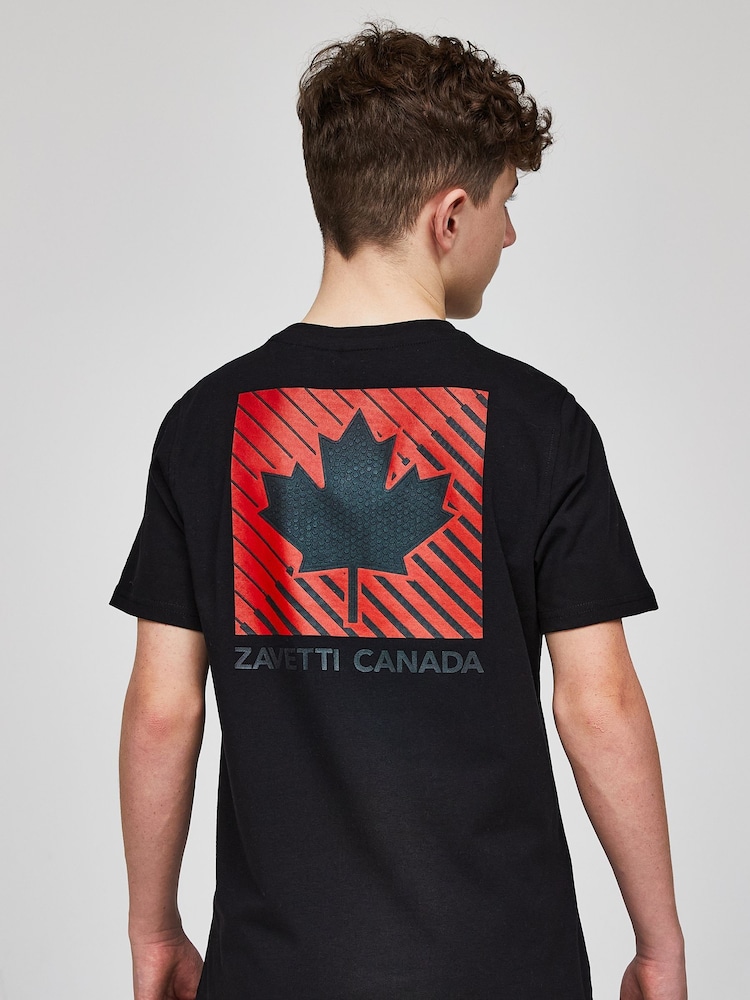 Black Zavetti Canada Boys Matera T-Shirt - Image 2 of 7