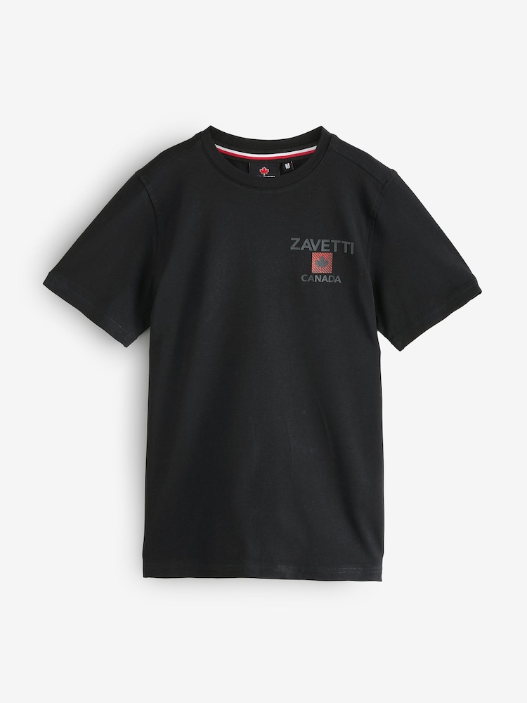 Black Zavetti Canada Boys Matera T-Shirt - Image 7 of 7