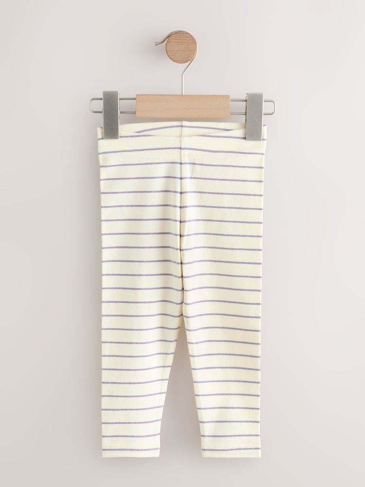 Blue Stripe Plain Leggings (3mths-7yrs) - Image 1 of 4