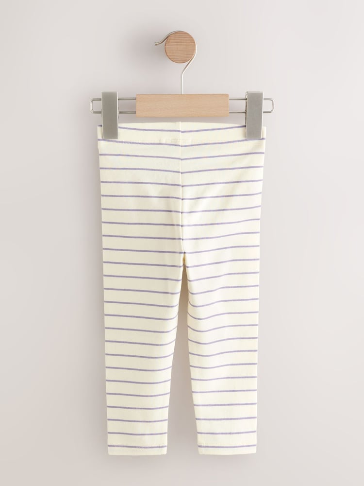 Blue Stripe Plain Leggings (3mths-7yrs) - Image 2 of 4