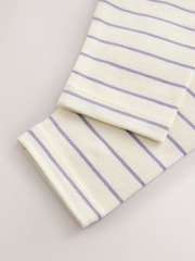 Blue Stripe Plain Leggings (3mths-7yrs) - Image 4 of 4
