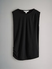 Black/Navy Blue/Neutral Draped Sleeveless Tops 3 Pack - Image 7 of 11