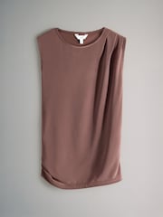Black/Navy Blue/Neutral Draped Sleeveless Tops 3 Pack - Image 9 of 11