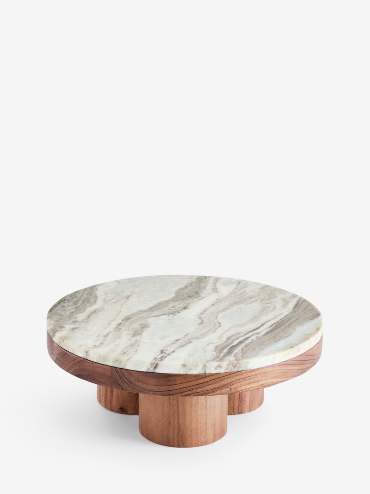 N. Premium Marble and Wood Pedestal Serving Board - תמונה 5 מתוך 5 N. Premium Marble and Wood Pedestal Serving Board - תמונה 5 מתוך 5