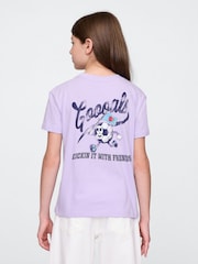 Gap Purple Short Sleeve Crew Neck Graphic T-Shirt (4-13yrs) - Image 2 of 4