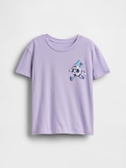Gap Purple Short Sleeve Crew Neck Graphic T-Shirt (4-13yrs) - Image 3 of 4