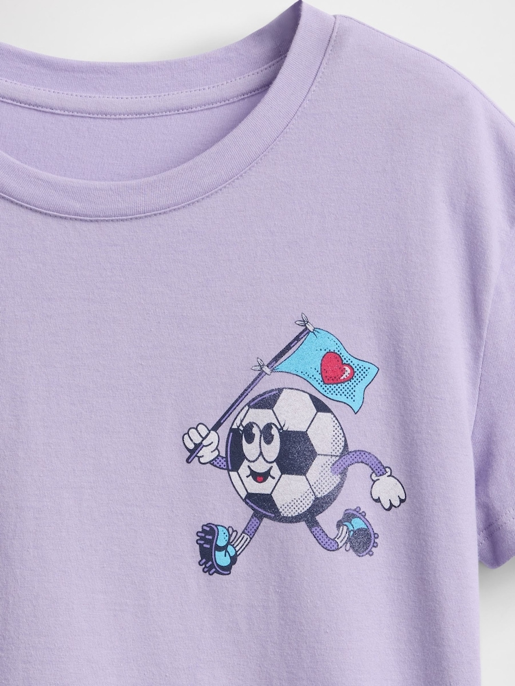 Gap Purple Short Sleeve Crew Neck Graphic T-Shirt (4-13yrs) - Image 4 of 4