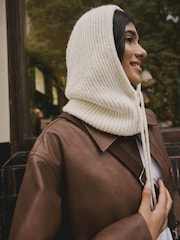 Cream Ribbed Bonnet Hat - Image 2 of 9