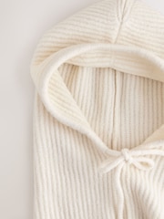 Cream Ribbed Bonnet Hat - Image 8 of 9