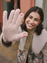 Pink 3D Bows Knitted Gloves 1 Pack - Image 2 of 6