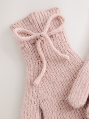 Pink 3D Bows Knitted Gloves 1 Pack - Image 6 of 6