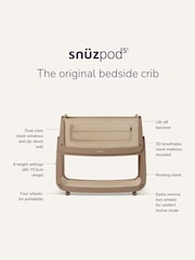 Snuz Mocha Pod 5 Bedside Crib - Image 10 of 11