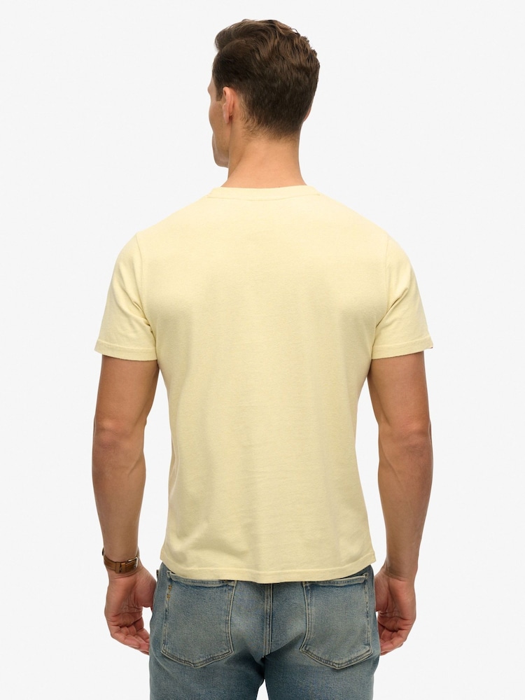 Superdry Yellow Lo-Fi Outdoor Mono Relaxed 100% Cotton T-Shirt - Image 2 of 4