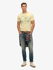 Superdry Yellow Lo-Fi Outdoor Mono Relaxed 100% Cotton T-Shirt - Image 3 of 4