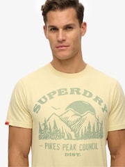 Superdry Yellow Lo-Fi Outdoor Mono Relaxed 100% Cotton T-Shirt - Image 4 of 4