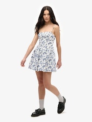 Superdry Blue/White Corset Cami Mini Dress - Image 3 of 7