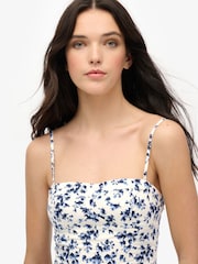 Superdry Blue/White Corset Cami Mini Dress - Image 5 of 7