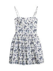 Superdry Blue/White Corset Cami Mini Dress - Image 6 of 7