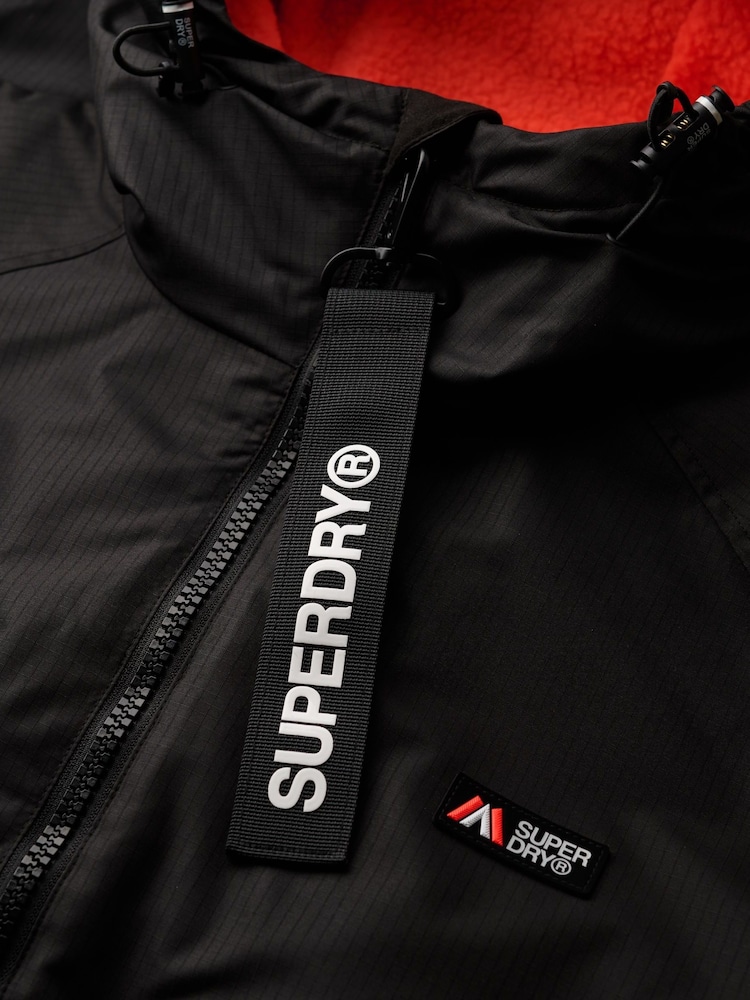 Superdry Black Windbreaker Logo Changing Robe - Image 11 of 11