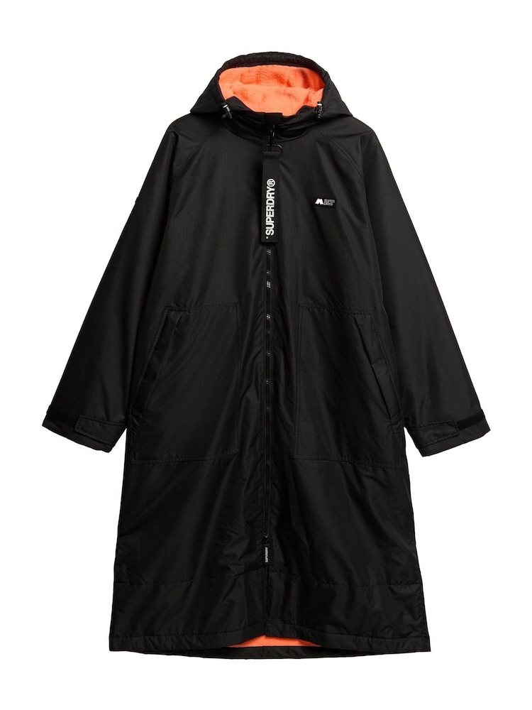 Superdry Black Windbreaker Logo Changing Robe - Image 6 of 6