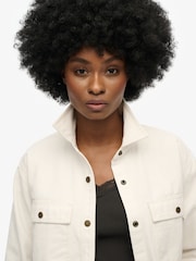 Superdry White Workwear 100% Cotton Overshirt - Image 3 of 4